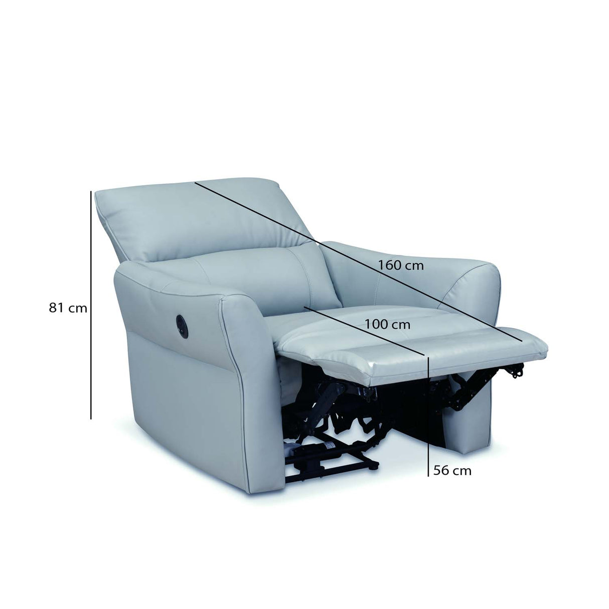 Skye 1 Seater Electric Recliner (Sky Blue)