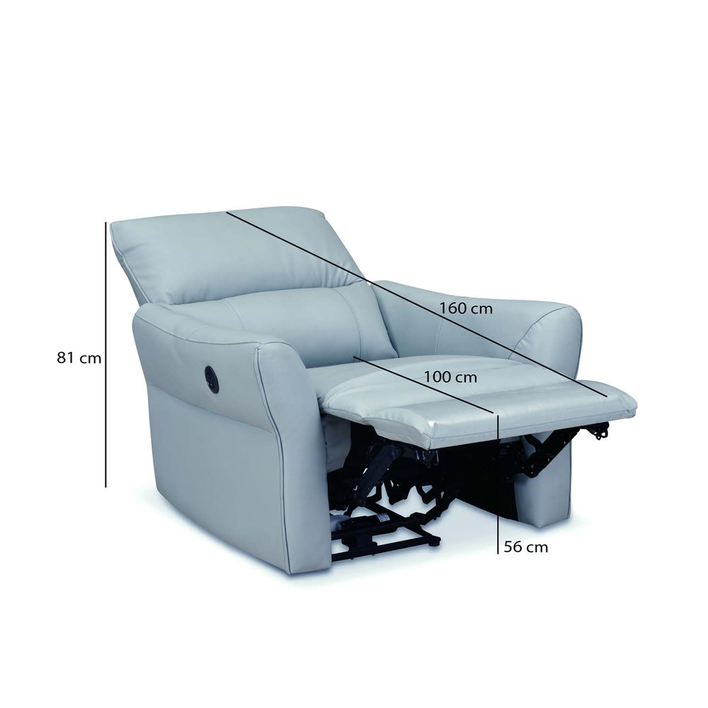 Skye 1 Seater Electric Recliner (Sky Blue)