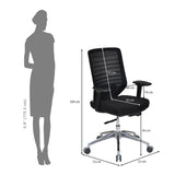 Poise Pro Mid Back Mesh Chair- Black