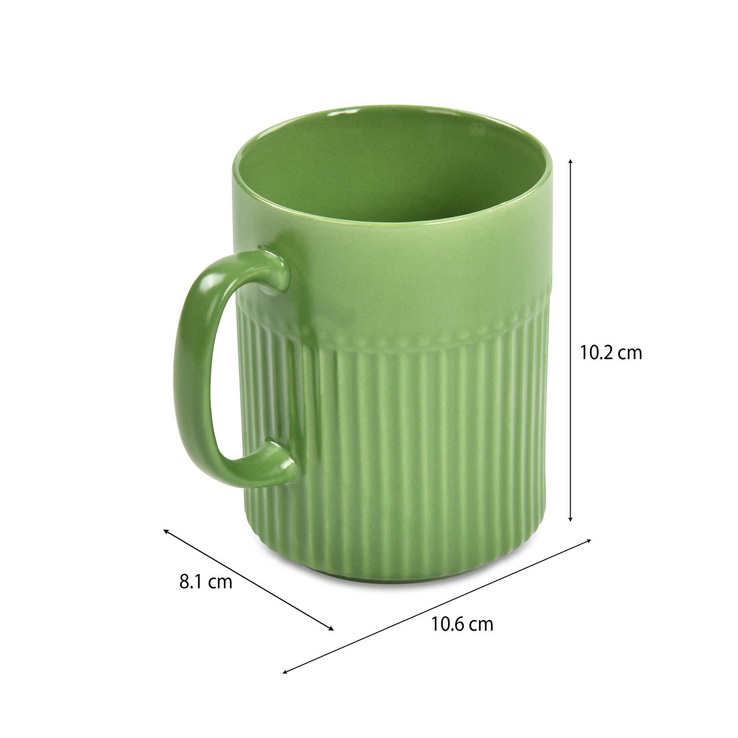 Porcelain Milk Mug- Green Matt