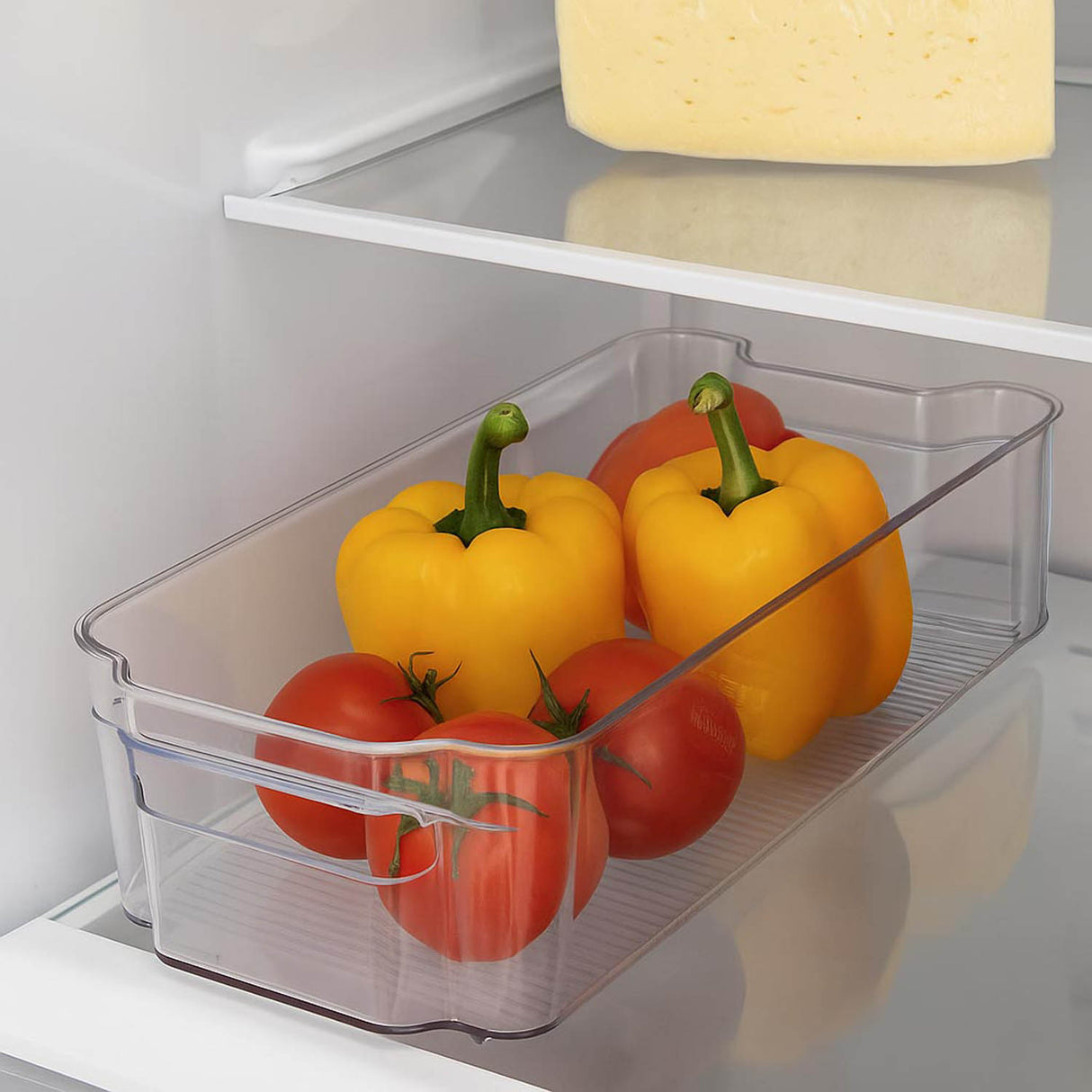 Stackable Narrow Fridge Bin- Transparent