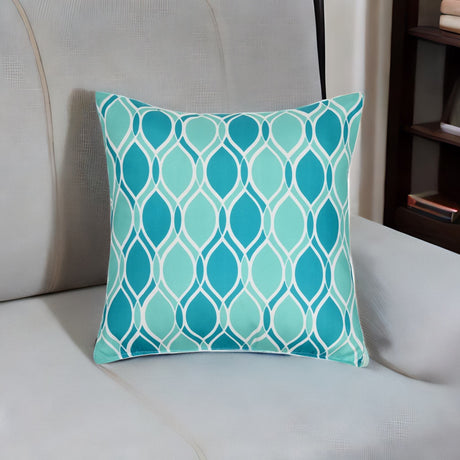 Nilkamal Ariel Flora Fresh Satin Fabric 16" x 16" Filled Cushion (Seagreen)