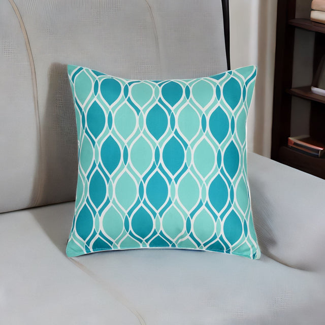 Nilkamal Ariel Flora Fresh Satin Fabric 16" x 16" Filled Cushion (Seagreen)