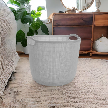 Nilkamal Round 32 Litre Laundry Basket Grey