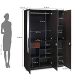 Raven Wooden 3 Door Wardrobe - Wenge
