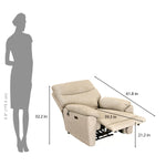 Wagner 1 Seater Electric Recliner Sofa- Beige