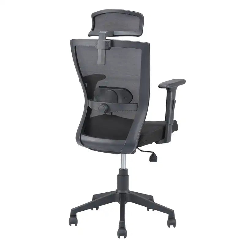 Hexon High Back Mesh Office Chair with Adjustable Arm (Black)