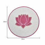 Madhuban Round Lotus Beaded Placemat- Pink