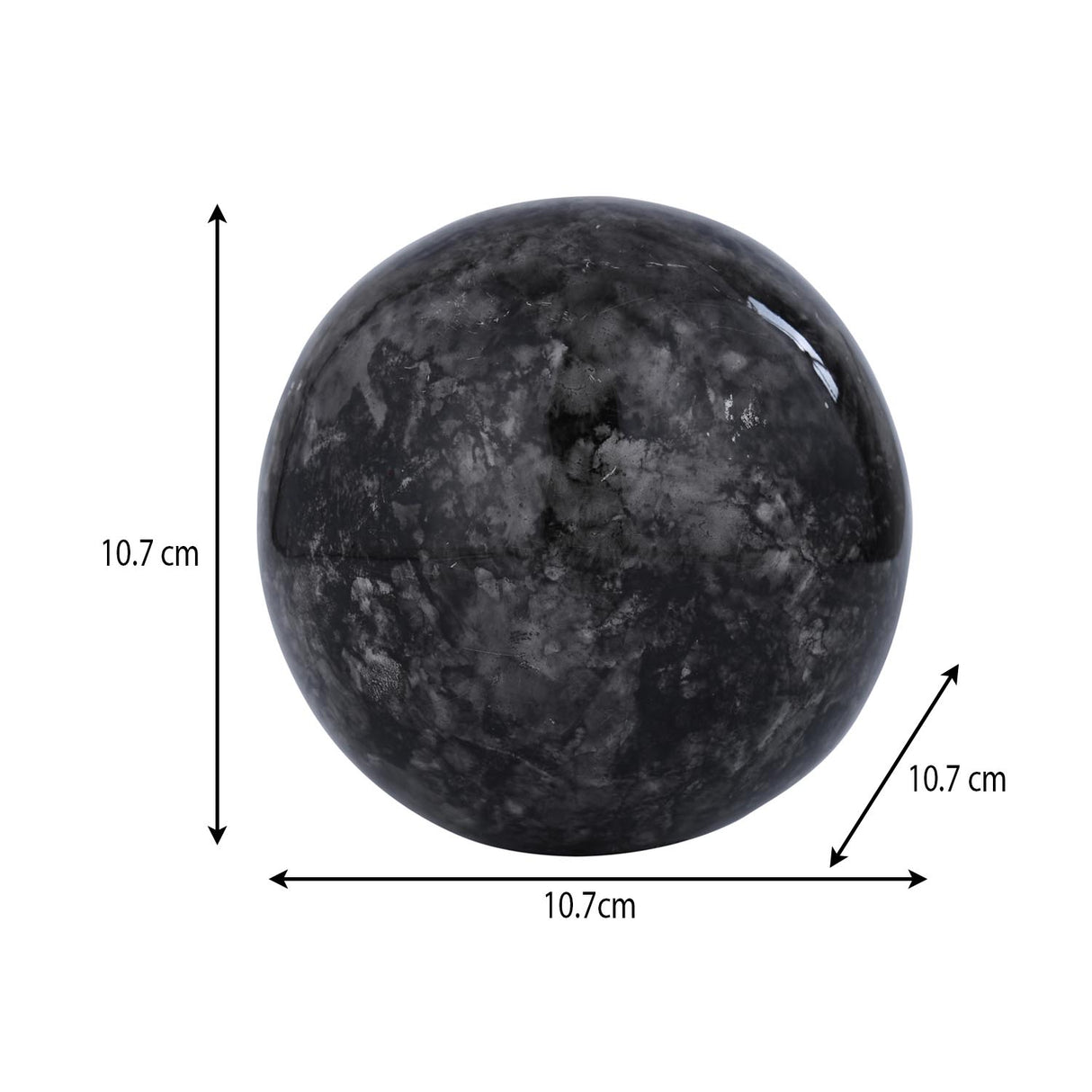 Metal Ball Table Decor Showpiece- Black