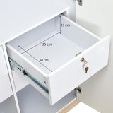 Tron 3 Door Wardrobe- Travertine & White
