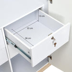 Tron 3 Door Wardrobe- Travertine & White