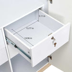 Tron 3 Door Wardrobe- Travertine & White