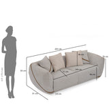 Ondina 2 Seater Fabric Sofa- Beige