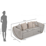 Ondina 2 Seater Fabric Sofa- Beige