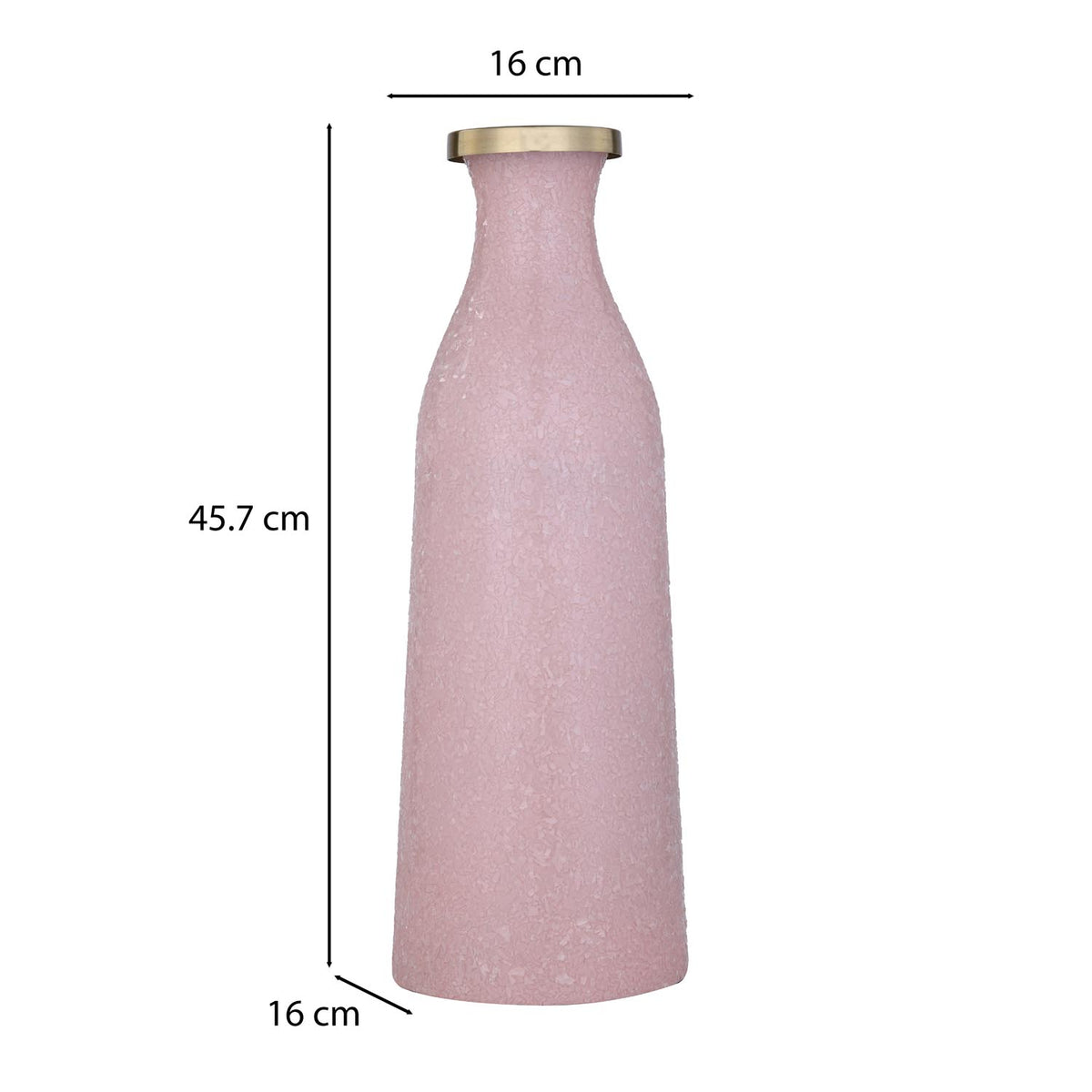 La Rosa Decorative Mosaic Cylindrical Large Vase- Pink & Gold
