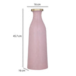 La Rosa Decorative Mosaic Cylindrical Large Vase- Pink & Gold