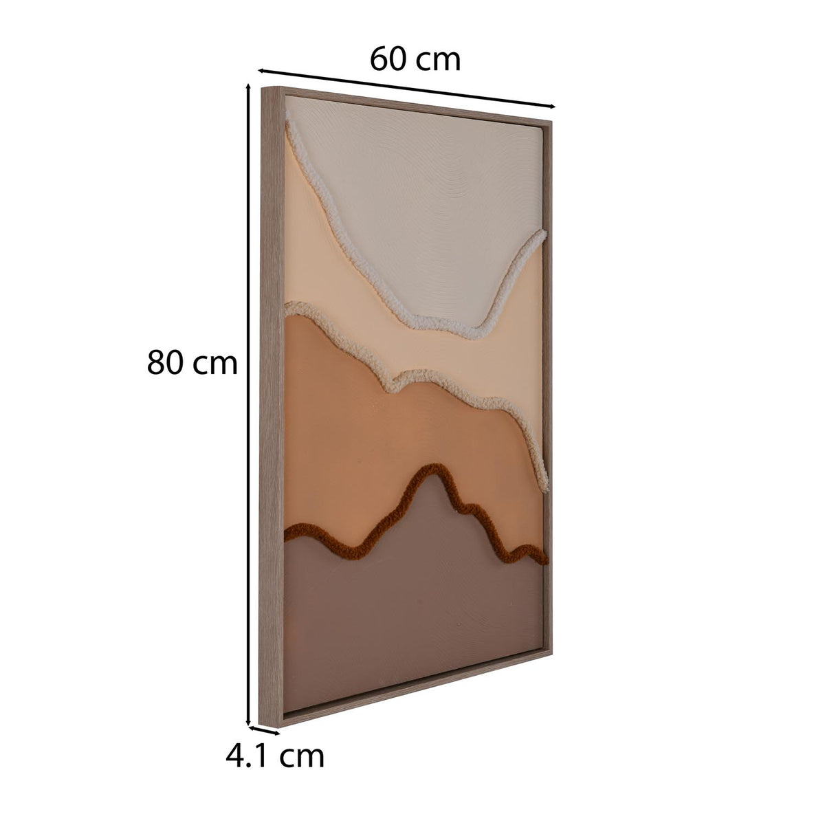 Modern Muse Abrstact Mountain 1 Canvas Painting- Brown