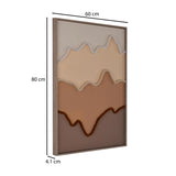 Modern Muse Abrstact Mountain 2 Canvas Painting- Brown