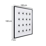 Art Couture Black Grid Wall Art- Multicolor