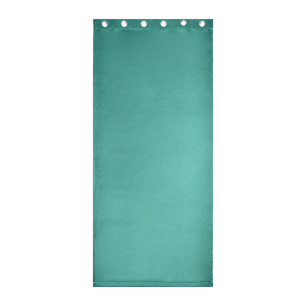 Visto Solid Blackout 5 Ft Polyester Window Curtains Set of 2 (Seagreen)