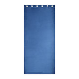 Visto Solid Blackout 7 Ft Polyester Door Curtains Set of 2 (Dark Blue)