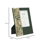 Mesh Rectangular Table Photo Frame (Green & Gold, 4 x 6 Inch)