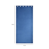 Visto Solid Blackout 7 Ft Polyester Door Curtains Set of 2 (Dark Blue)