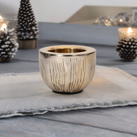 Nilkamal Ripple Metal Stout Votive Gold