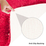 Lurex Solid Polyester 16' x 24' Anti Slip Bath Mat- Pink
