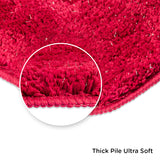 Lurex Solid Polyester 16' x 24' Anti Slip Bath Mat- Pink