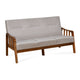 Conolly 3 Seater Fabric Sofa- Brown