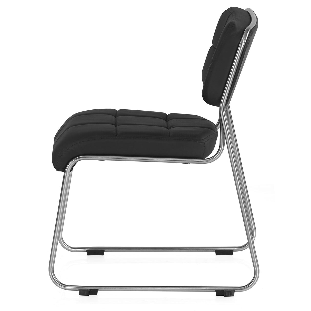 Contract 02 Soft PVC Visitor Chair without Arm (Black)