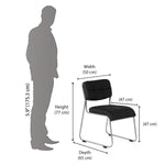 Contract 02 Soft PVC Visitor Chair without Arm (Black)