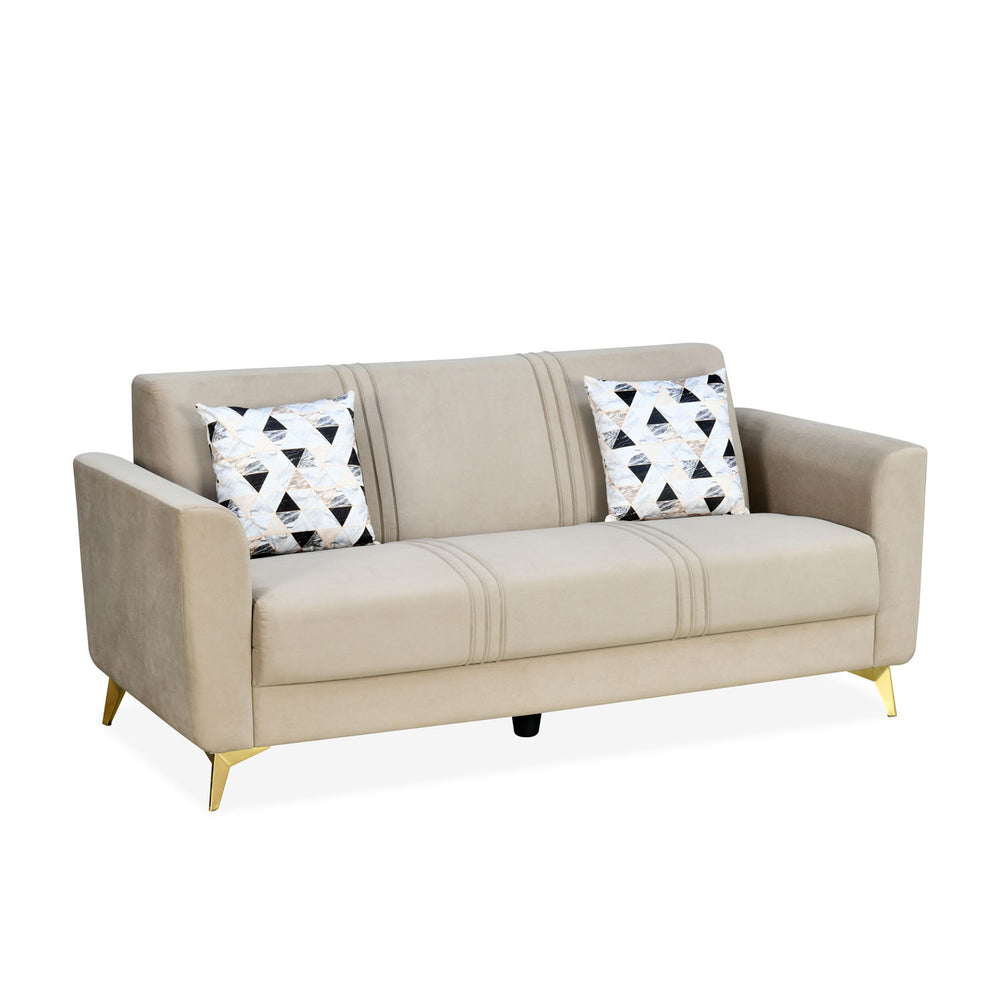 Cooper 3 Seater Fabric Sofa- Beige