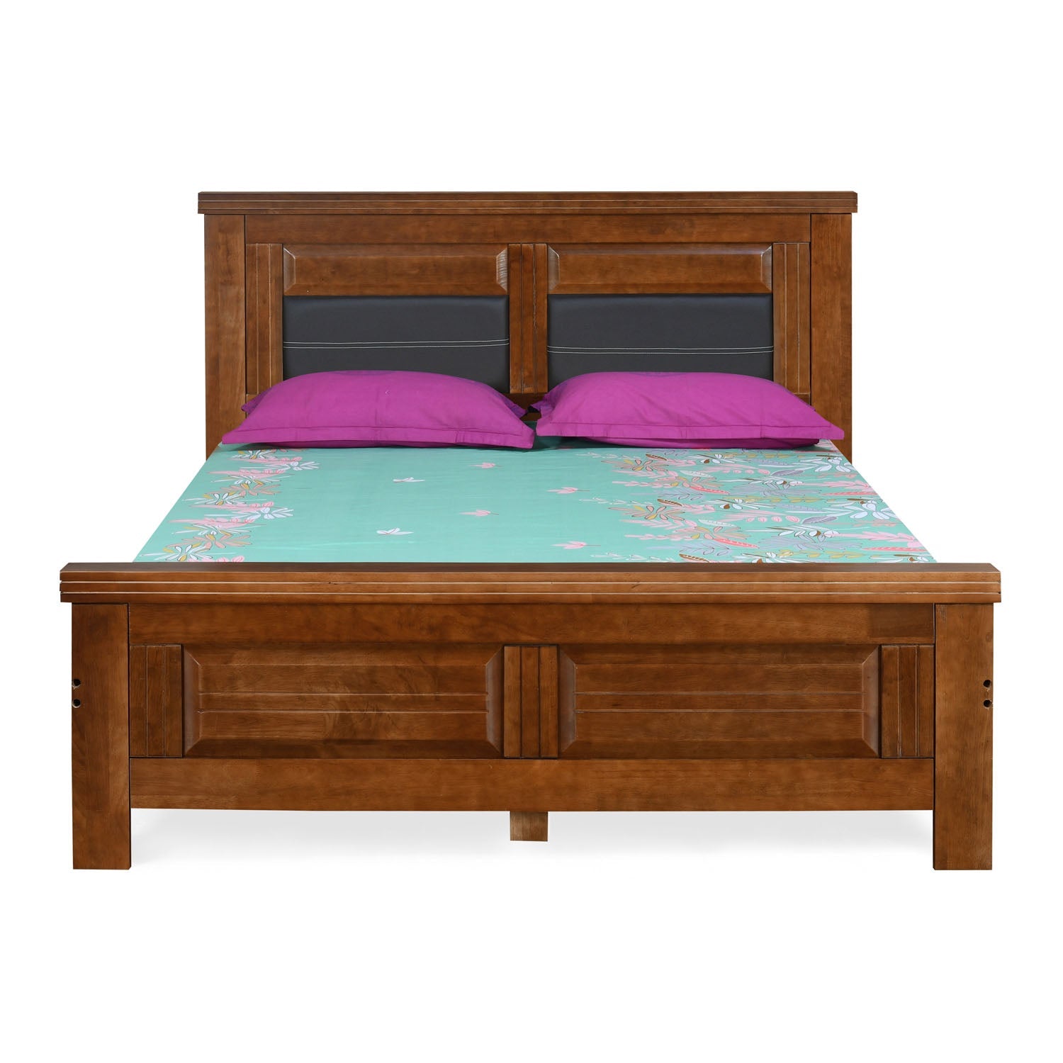 Dexter Solid Wood King Bed (Cappucino)