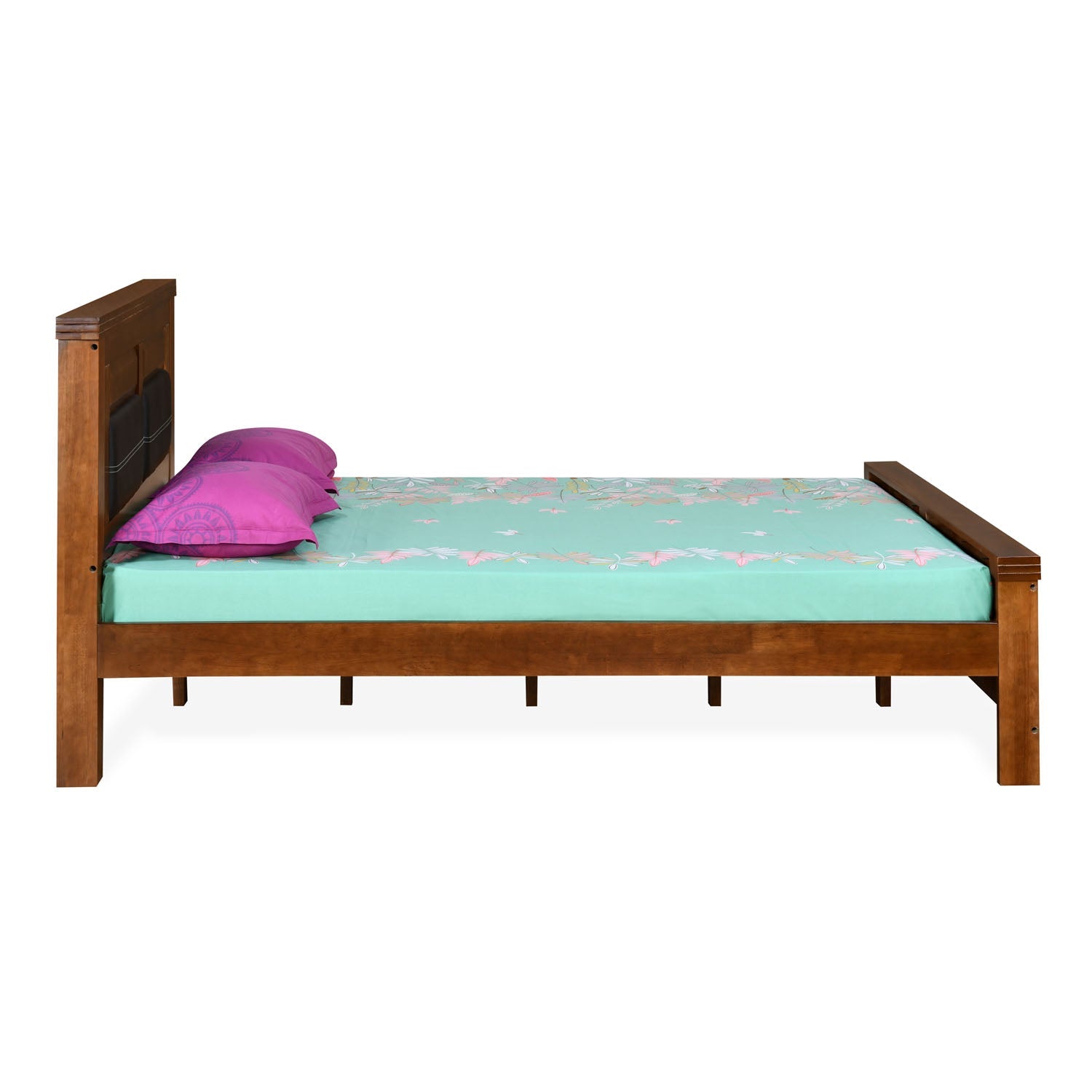 Dexter Solid Wood King Bed (Cappucino)
