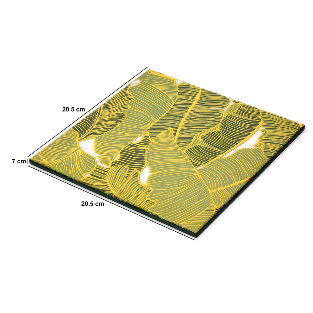 Printed MDF Wooden Trivet- Green