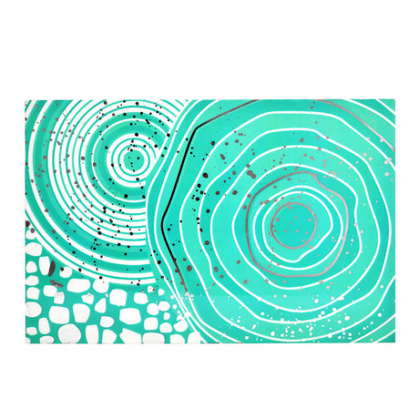 Abstract Printed MDF Table Placemat (Seagreen)
