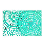 Abstract Printed MDF Table Placemat (Seagreen)