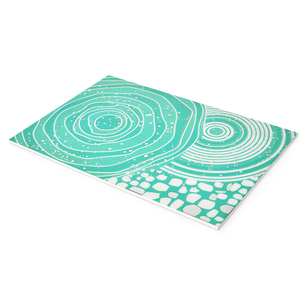 Abstract Printed MDF Table Placemat (Seagreen)