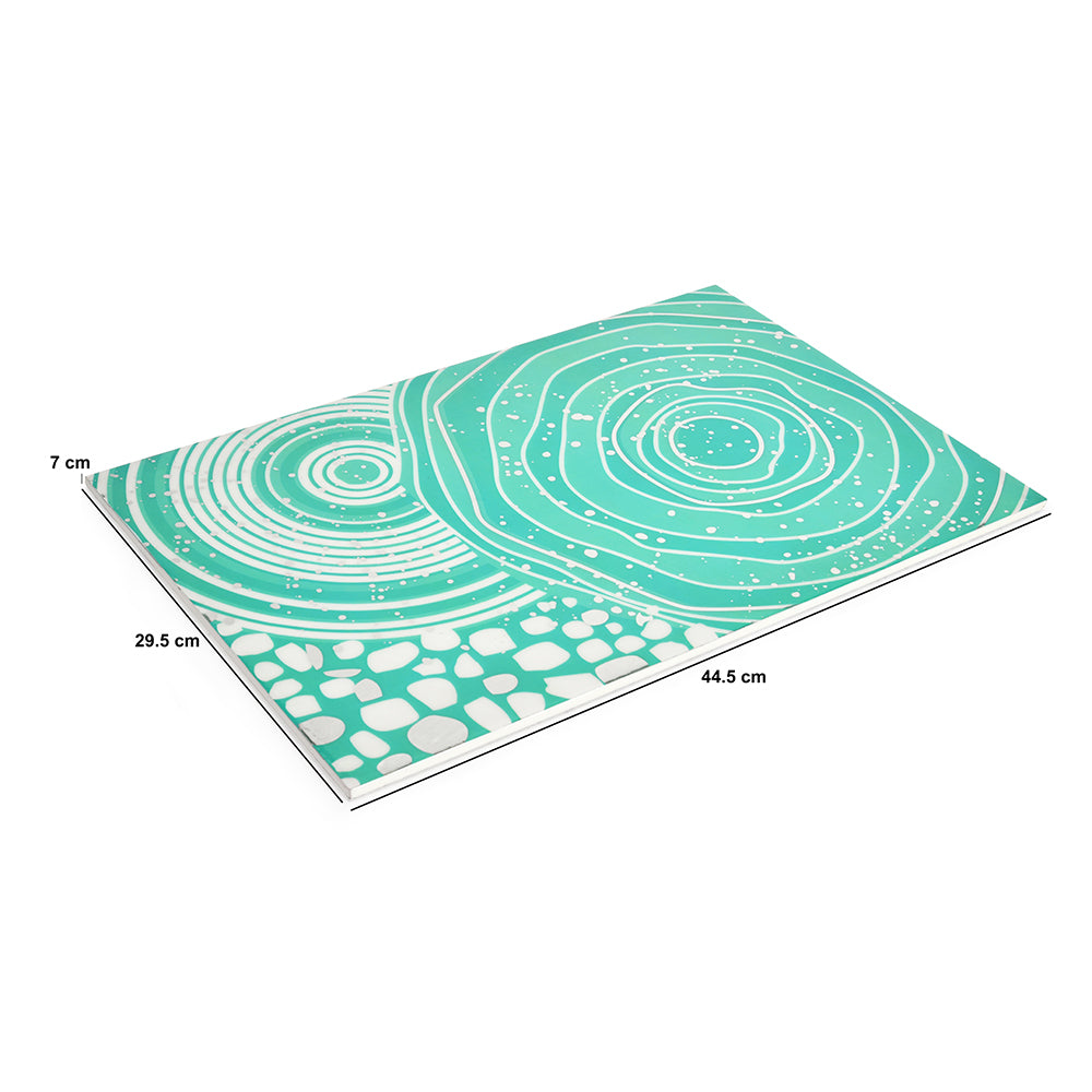 Abstract Printed MDF Table Placemat (Seagreen)
