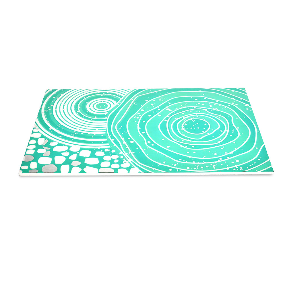 Abstract Printed MDF Table Placemat (Seagreen)
