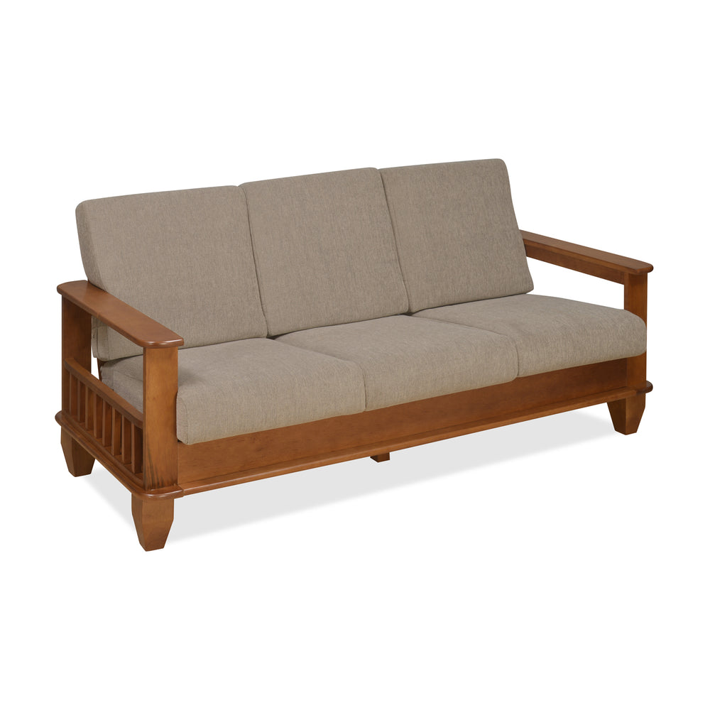 Elena 3 Seater Fabric Sofa- New Wenge