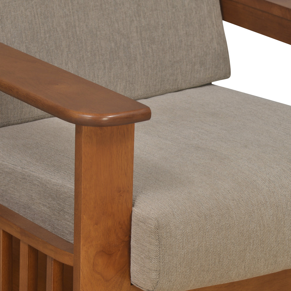 Elena 3 Seater Fabric Sofa- New Wenge