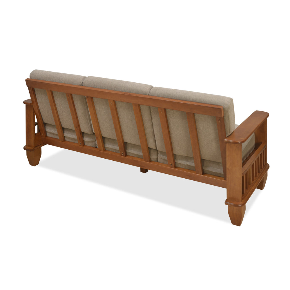 Elena 3 Seater Fabric Sofa- New Wenge