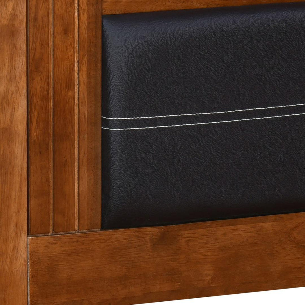 Dexter Solid Wood Queen Bed without Storage- Cappucino