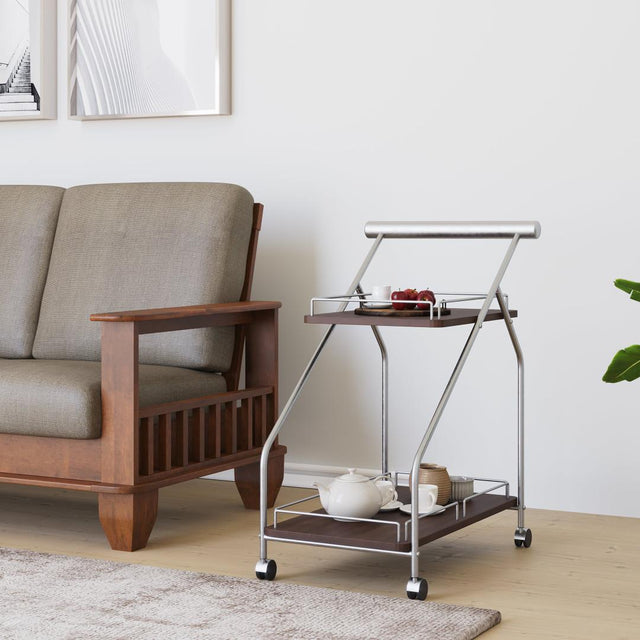 Nilkamal Ivan Serving Cart Dark Walnut