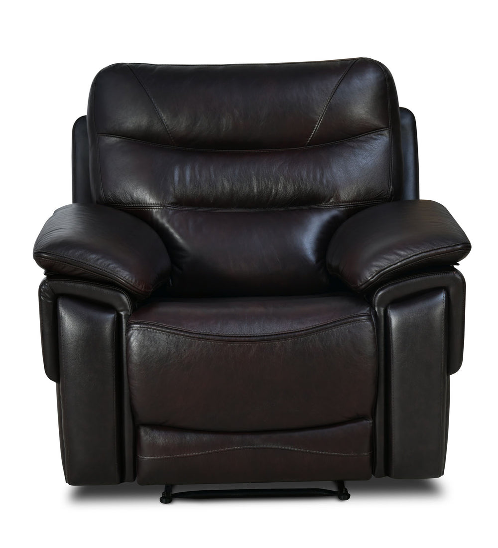 Bakewell 1 Seater Leather Electric Recliner- Brown