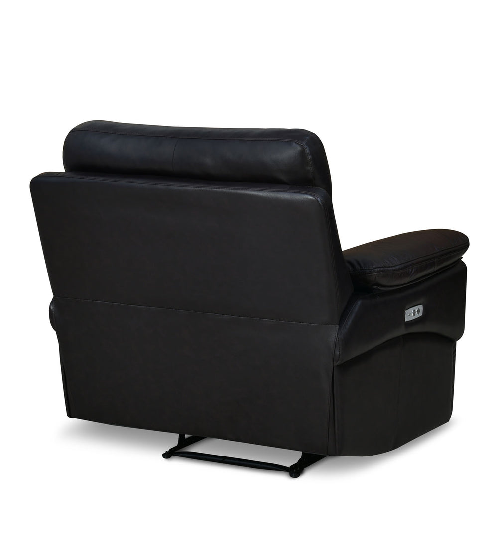 Bakewell 1 Seater Leather Electric Recliner- Brown