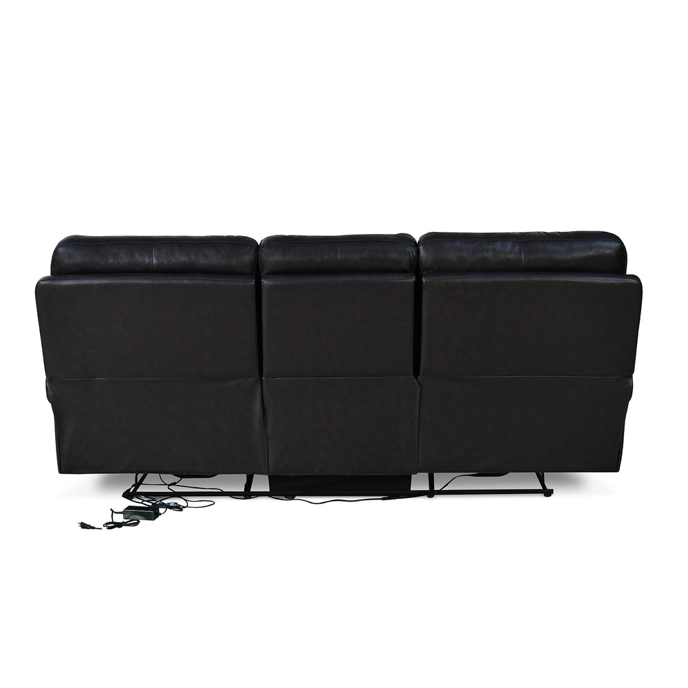 Bakewell 3 Seater Leather Electric Recliner- Brown